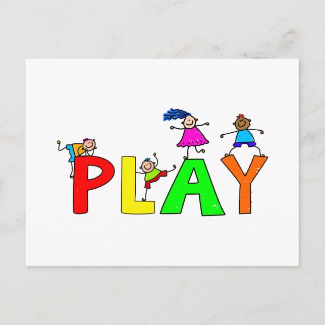 Spielen Postkarte (Vorderseite)