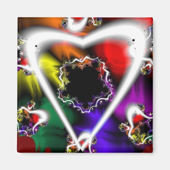 Spielen | Rainbow Fraktal Art Magnet (Vorne)