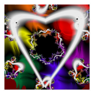 Spielen   Rainbow Fraktal Art Poster