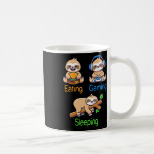 Spielen schlafender Gamer Sloth Männer Kinder Kaffeetasse