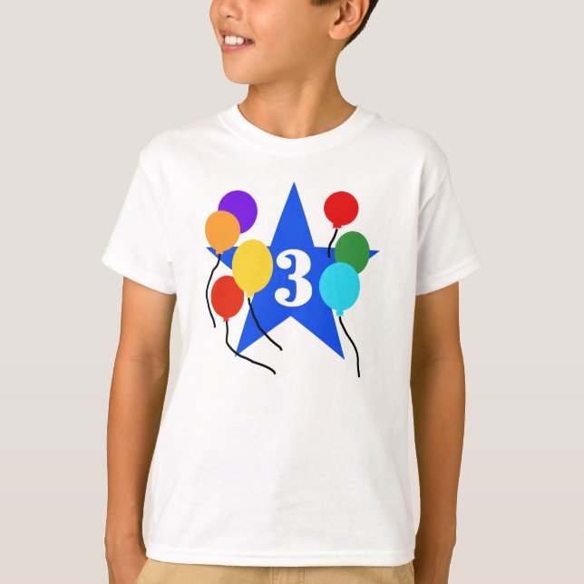 Spielen Sie 3. Geburtstag die Hauptrolle T-Shirt (Vorderseite)