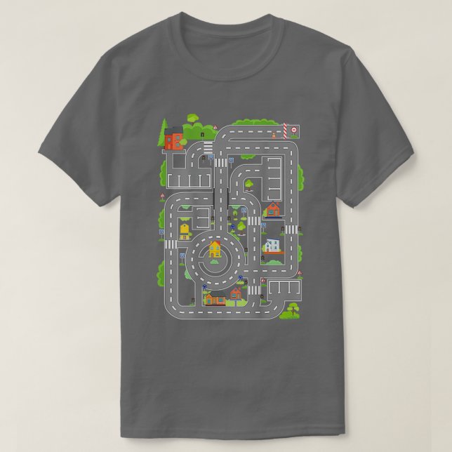 Spielen Sie Autos auf Vätern Zurück spielen Mat Ca T-Shirt (Design vorne)
