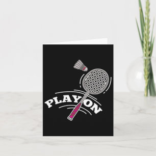 Spielen Sie Badminton Player Sport Stick Shuttle R Karte