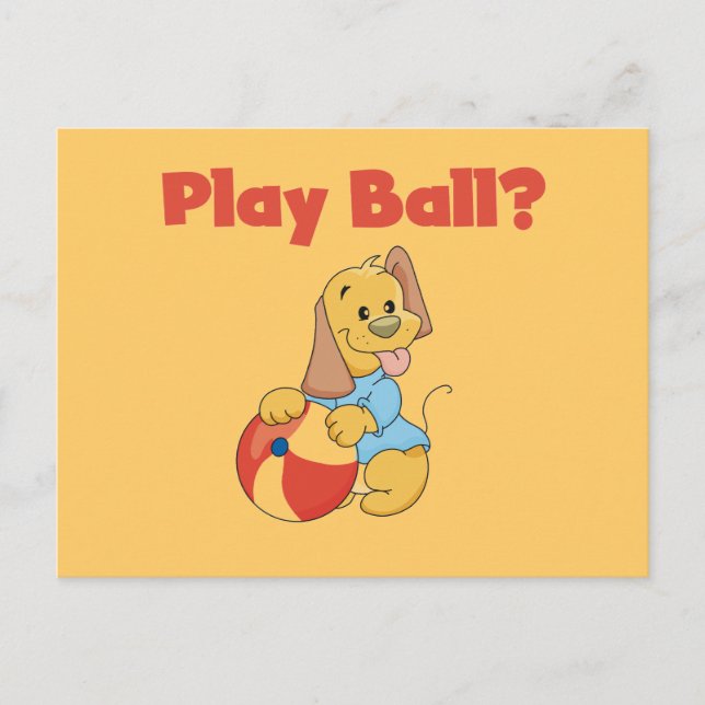 Spielen Sie Ball Tshirts und Geschenke Postkarte (Vorderseite)