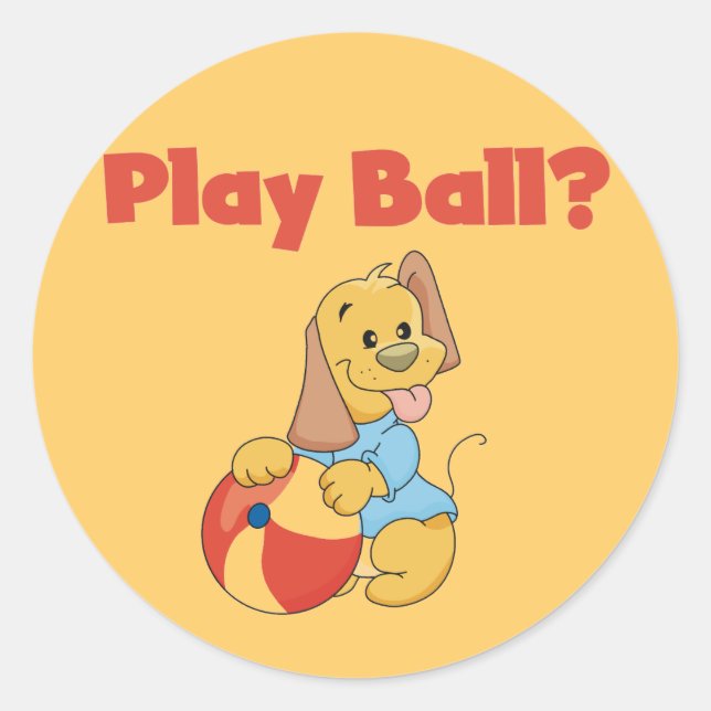 Spielen Sie Ball Tshirts und Geschenke Runder Aufkleber (Vorderseite)