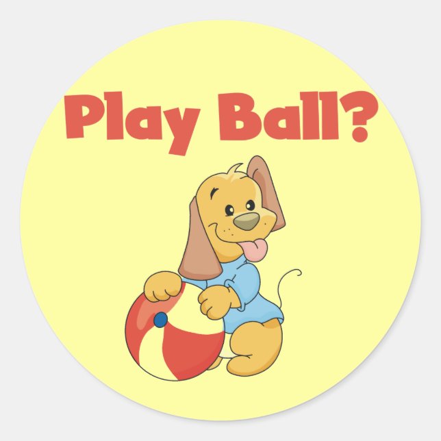 Spielen Sie Ball Tshirts und Geschenke Runder Aufkleber (Vorderseite)