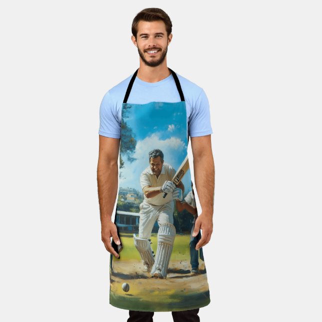 Spielen Sie Cricket Digital Art Schürze (Getragen)