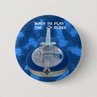 Spielen Sie den Blues-Knopf Button