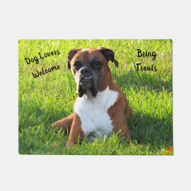 Spielen Sie den Boxer Hund - Hundeliebhaber - Door Fußmatte (Vorderseite)