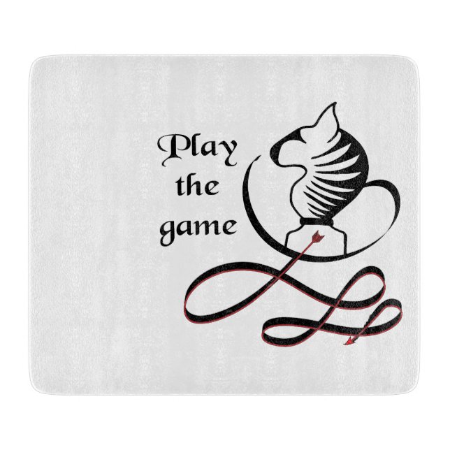 Spielen Sie den GAME Bull Terrier Schneidebrett (Vorderseite)