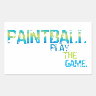 Spielen Sie den Paintball-Sticker Rechteckiger Aufkleber