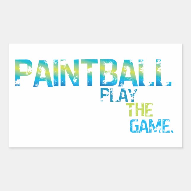 Spielen Sie den Paintball-Sticker Rechteckiger Aufkleber (Vorderseite)
