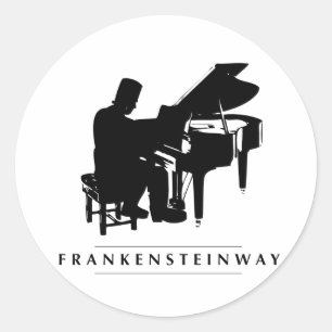 Spielen Sie die Frankensteinway! Runder Aufkleber