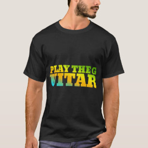 Spielen Sie die Gitarre mit Naturfarben T-Shirt