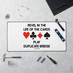 Spielen Sie doppelte Bridge im Leben Schreibtischunterlage
