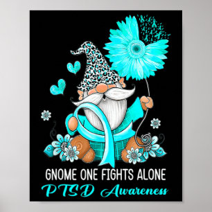 Spielen Sie einen Kampf alleine Aquamariner Ribbon Poster