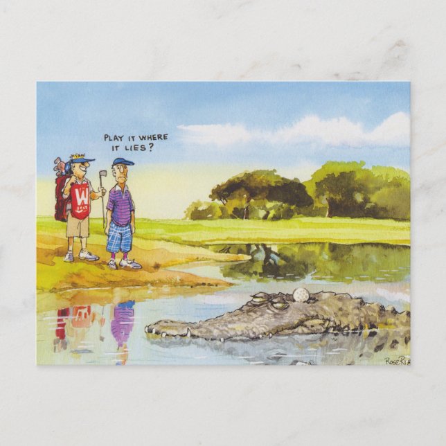 Spielen Sie es dort, wo es liegt Postkarte (Vorderseite)