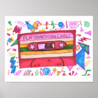 Spielen Sie etwas Cooles Musik Mixtape Art
