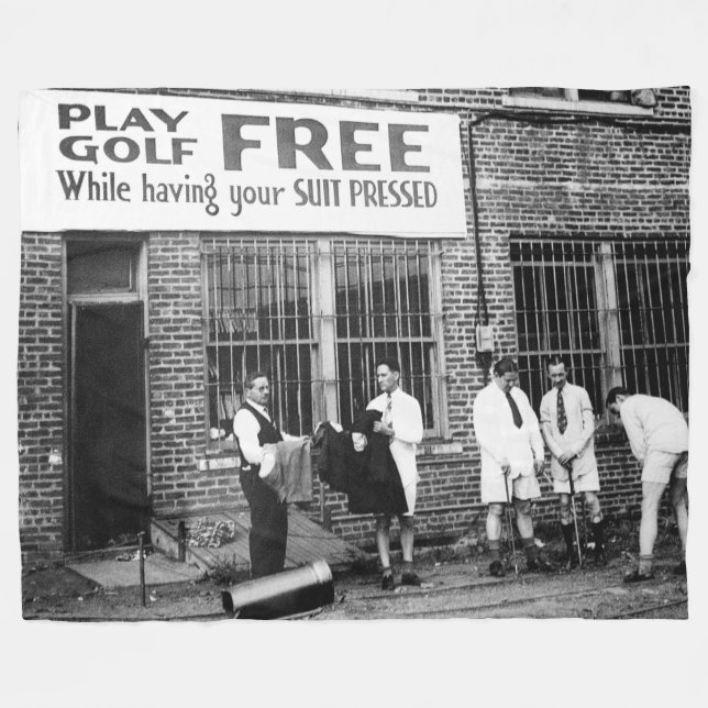 Spielen Sie frei Golf (während Sie Ihren Anzug ged Fleecedecke (Vorderseite (Horizontal))