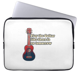 Spielen Sie Gitarre, wie es kein Morgen gibt. Retr Laptopschutzhülle