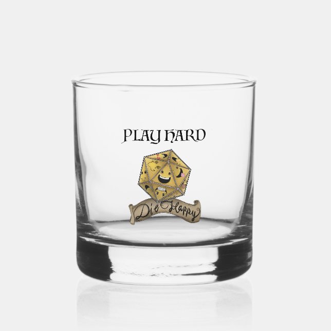 Spielen Sie hart - Die Whisky-Glas Whiskyglas (Vorderseite)