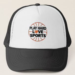 Spielen Sie hart, Liebe Sports Motivierend Sports Truckerkappe