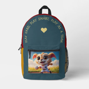Spielen Sie hart, spielen Sie intelligent... Bedruckter Rucksack