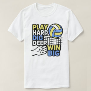 Spielen Sie hart, tief gewinnen T-Shirt