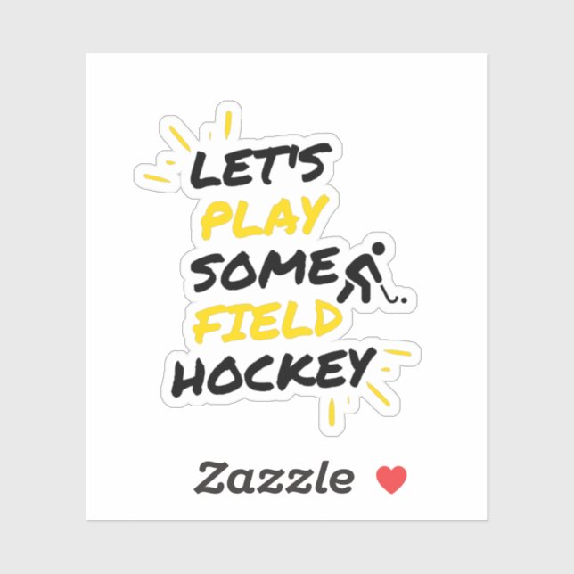 Spielen Sie Hockey Aufkleber (Blatt)