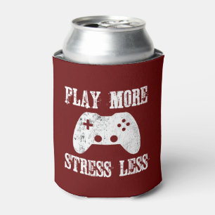 Spielen Sie mehr Stress weniger Videospiel Dosenkühler