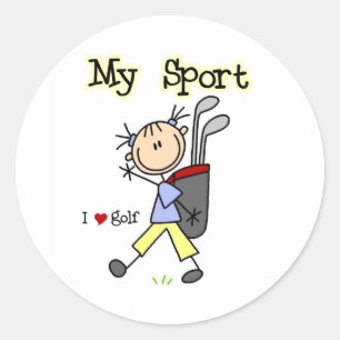Spielen Sie meinen Sport Golf Runder Aufkleber