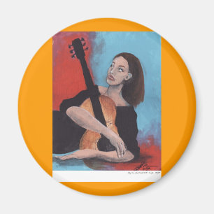 Spielen Sie mich (das Mädchen mit der Gitarre) Magnet