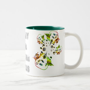 Spielen Sie mich irgendein Baß Zweifarbige Tasse