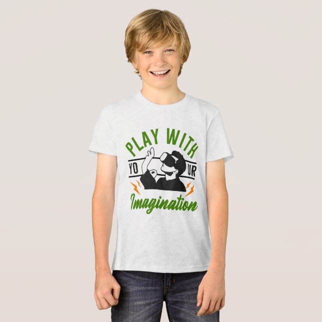 Spielen Sie mit Ihrer Fantasie Tri-Blend Shirt (Vorderseite voll)