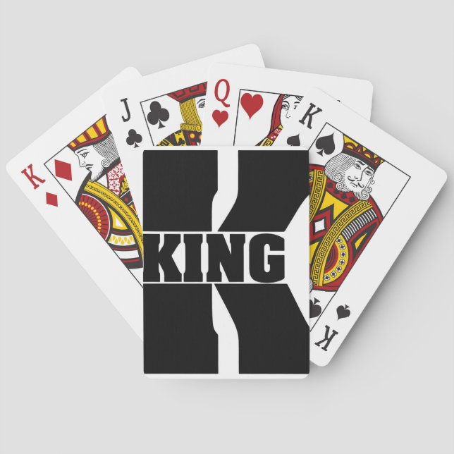 "Spielen Sie mit unserem beruflichen König wie ein Spielkarten (Rückseite)