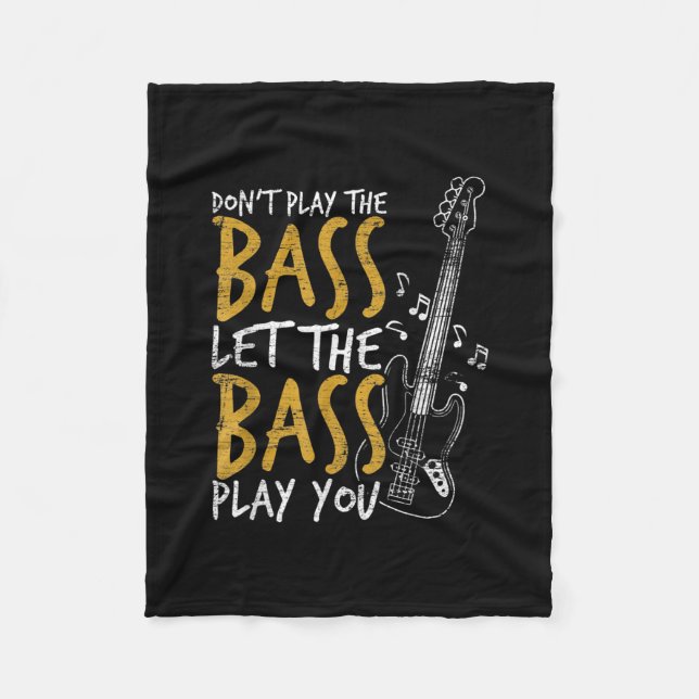 Spielen Sie nicht die Bass-Gitarre Lassend Fleecedecke (Vorderseite)
