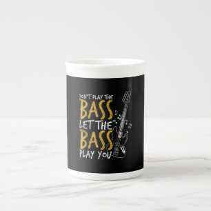 Spielen Sie nicht die Bass-Gitarre Lassend Prozellantasse