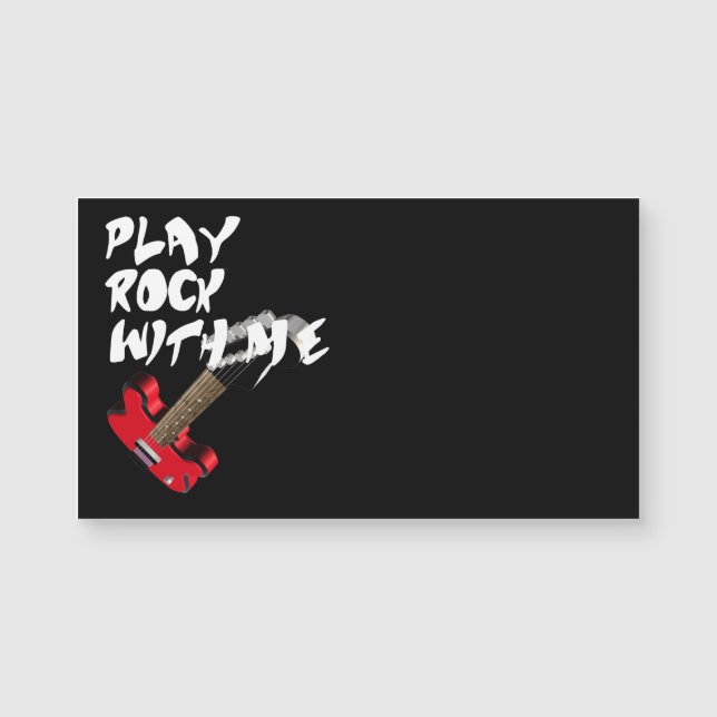Spielen Sie Rock mit mir Magnetkarte (Vorderseite)