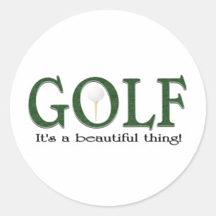 Spielen Sie sein eine schöne Sache Golf Runder Aufkleber