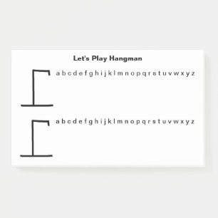 Spielen Sie zwei Spiele von Hangman pro Blatt Post Post-it Klebezettel