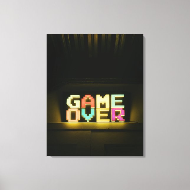 Spielen über Niedliche Pixel Art Pixel Arts Easy D Leinwanddruck (Vorderseite)