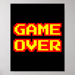 Spielen über Vintage Videospiele im Retro-Arcade-B Poster