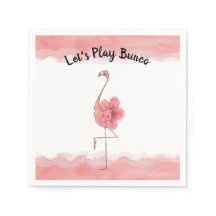 Spielen wir Bunco Pink Flamingo Tropische Blume