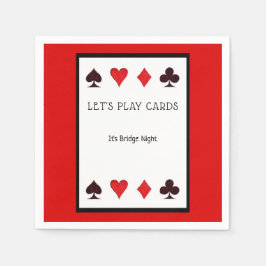 Spielen wir Cards Party Cocktail Napkins Serviette