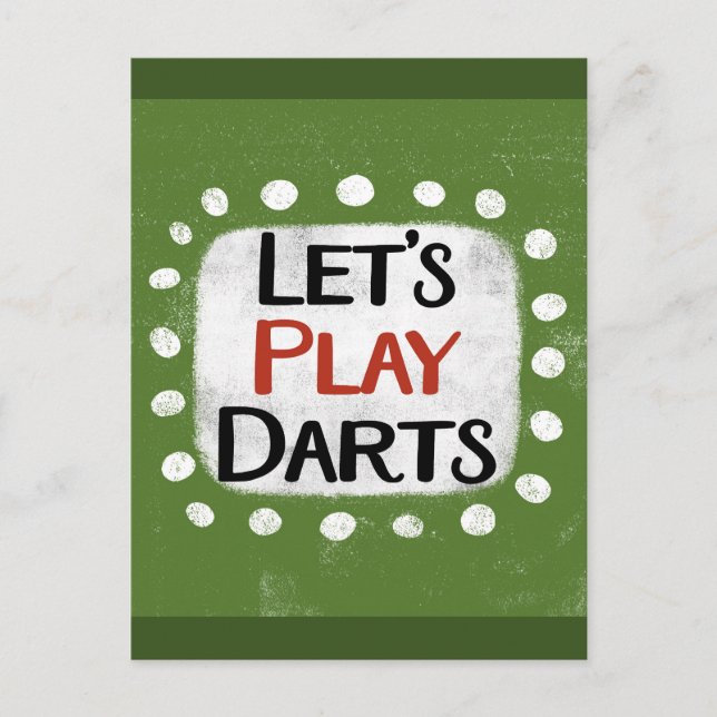 Spielen wir Darts Postcard Postkarte (Vorderseite)