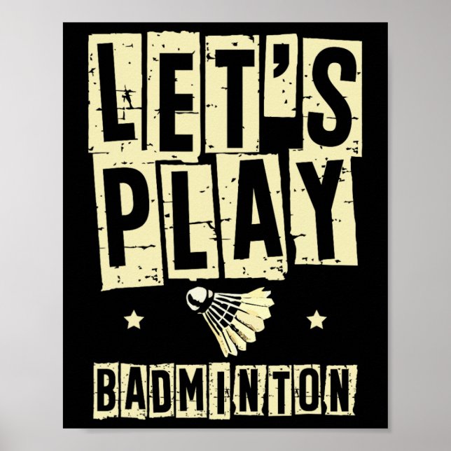 Spielen wir Dminton Player Shuttle Racket 1 Poster (Vorne)