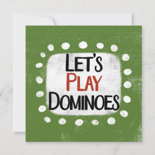 Spielen wir Dominoes Grußkarte Karte