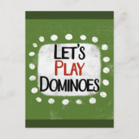 Spielen wir Dominoes Postcard