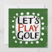 Spielen wir eine Golf Grußkarte