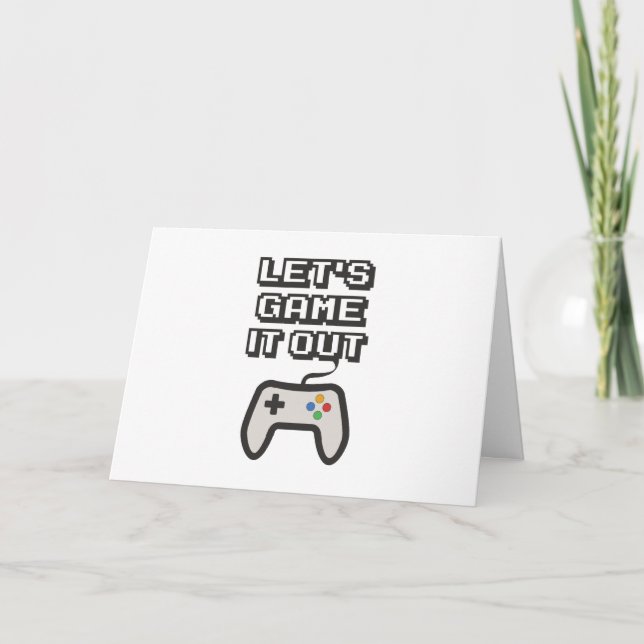 Spielen wir es aus karte (Vorderseite)